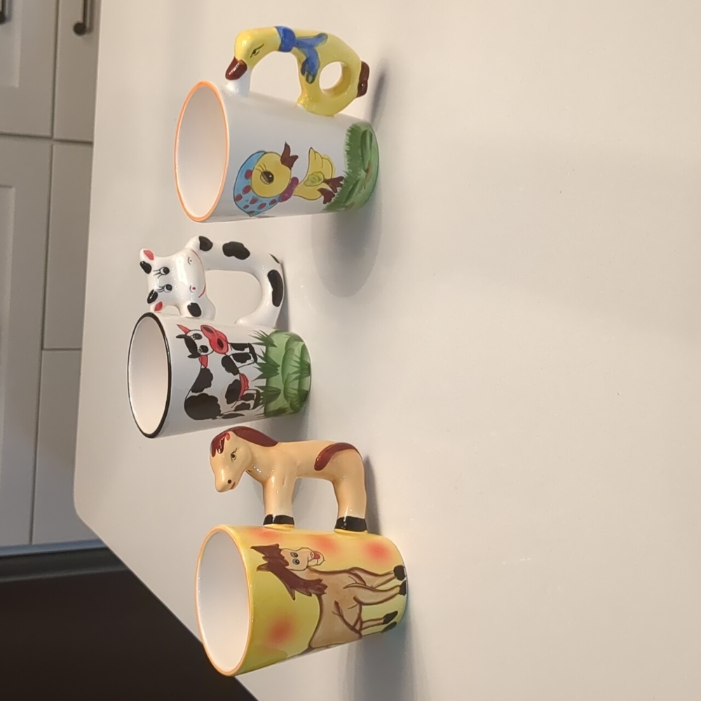Children's mugs (Horse, Cow, and Duck) - Picture 1 of 14